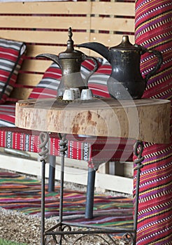 Interior of a Bedouin tent, Israel