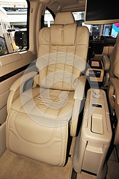 Interior of benz limo