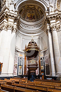 Interior of Berlin cathedral Berliner Dom