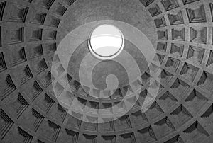 Interior Black and White Shot of the Pantheon 1