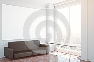 Interior with blank banner