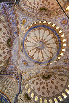 Interior of the Blue Mosque / Istanbul, Turkey