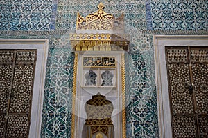 Interior of the blue mosque photo