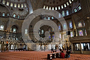 Interior of the blue mosque