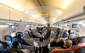 Interior of a boeing