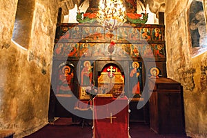 Interior of Borac Fortress and orthodox church St. Archangel Gavrilo, Borac Serbia