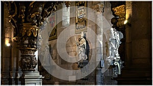 Interior of Braga Cathedral. Portugal.