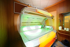 Interior of bright european solarium