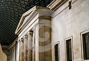 Interior of British museum in London