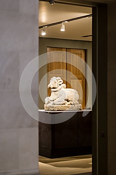 Interior of British museum in London