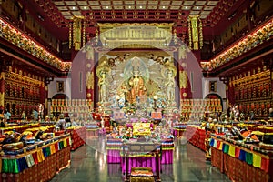 Interior of the Buddha Tooth Relic Temple