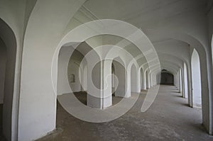 Interior of a building near the Gumbaz, Muslim Mausoleum of Sultan Tipu And His Relatives, Srirangapatna, Karnataka