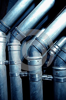 Interior building pipes photo