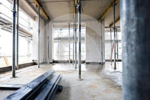 Interior of a building under construction