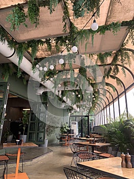 Interior of a cafe in Dubai, United Arab Emirates