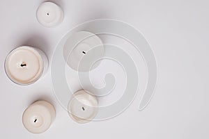 Interior candles isotated on white background,