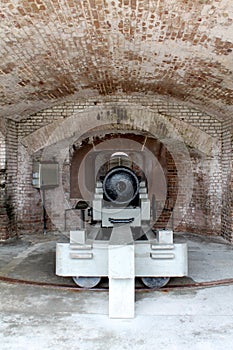 Interior of a cannon barrel at Fort Sumter