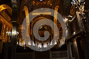 Interior of the Capella Palatina in Palazzo dei Normanni Norman Palace - Palermo - Sicily - Italy