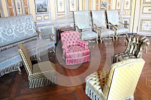 Interior of Castle Fontainebleau, France