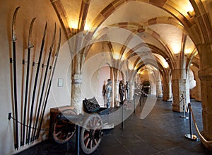 Interior of the castle of Vianden, Luxembourg