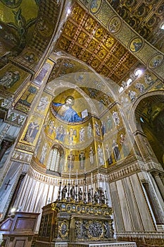 Interior of the Cathedral of Monreale photo