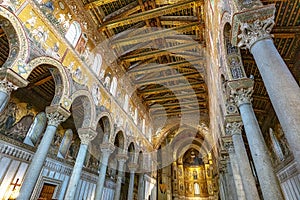 Interior of the Cathedral of Monreale photo