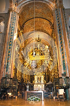 Interior of the cathedral at Santiago de Compostela