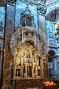 interior of the cathedral of Santiago de Compostela, Galicia in Spain