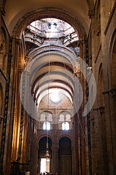 Interior of the cathedral at Santiago de Compostela