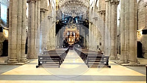 Interior of the Cathedral of Santiago de Compostela