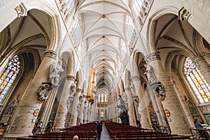 Interior of the Cathedral of St. Michael and St. Gudula, Brussels