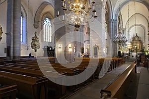 Interior of The Cathedral in Visby Gotland Sweden
