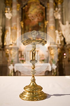 Interior of a catholic church