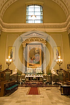 Interior of a catholic church