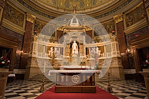 Interior of a catholic church