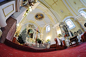 The interior of the Catholic Church