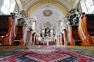 The interior of the Catholic Church