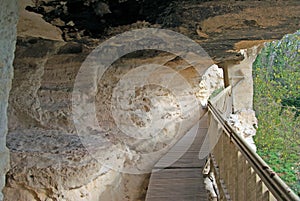 Interior cave monastery photo