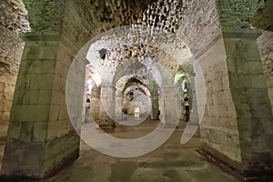 Interior of the cellars of the restored Palace of photo