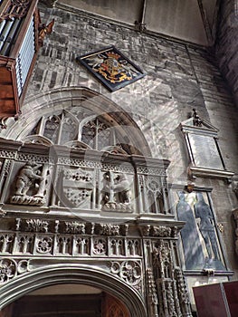 Interior of chapel of saint marys church in warwick in england