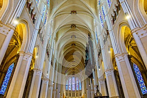 Interior of Chartres Cathedral, France
