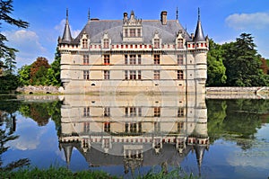 Interior of Chateau d`Azay le Rideau it is one of the earliest French Renaissance chateaux and list as an UNESCO world heritage