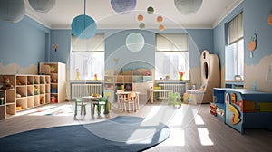 Interior of a children\'s room in a kindergarten