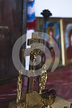 Interior in the Christian Church of the Kyiv Patriarchate.