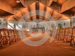 This is the interior of the church