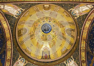The interior of The Church of All Nations in Jerusalem