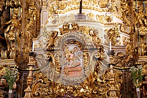 Colonial sacred art in Brazil. Church of Nossa Senhora do Pilar, in Ouro Preto, Minas Gerais. photo