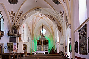 The interior of the church