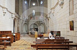 Interior of the church in the monastery Latrun