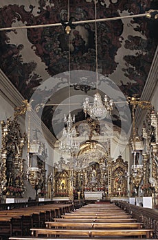 Interior of the church of Nossa Senhora de Pilar in Sao Joao del photo